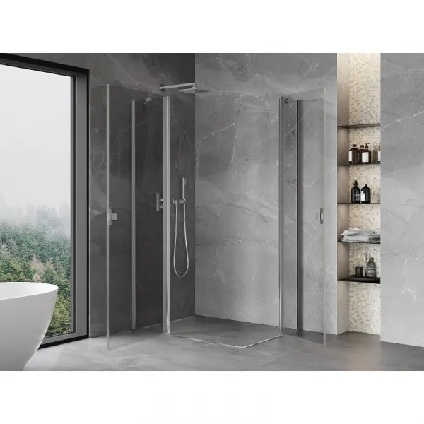 MEXEN/S - Mist Duo sprchovací kút dvere krídlové 100 x 70, transparent, chróm 8A4-100-070-01-00
