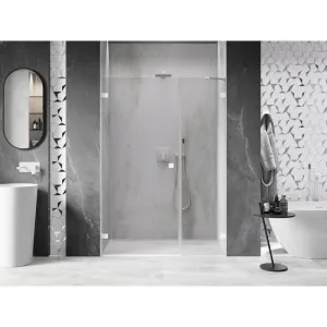 MEXEN/S - Lunar-B sprchové dvere krídlové ľavé 140, transparent, biela 832S-140-050-20-00-L