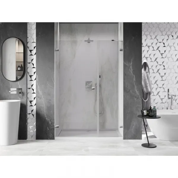 MEXEN/S - Lunar-B sprchové dvere krídlové ľavé 110, transparent, chróm 832S-110-050-01-00-L