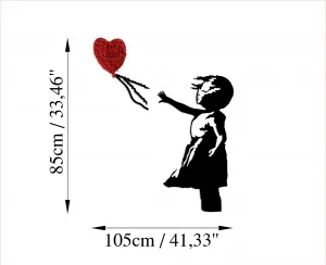 Wallity Nástenná dekorácia Banksy 13-1 čierna/červená