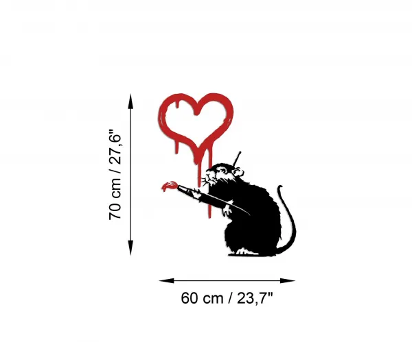 Wallity Nástenná dekorácia Banksy Metal 08 čierna