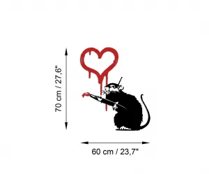 Wallity Nástenná dekorácia Banksy Metal 08 čierna