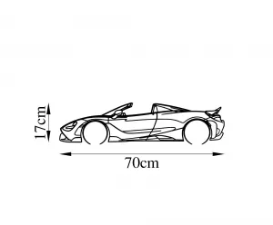 Wallity Nástenná kovová dekorácia McLaren 720S Silueta čierna