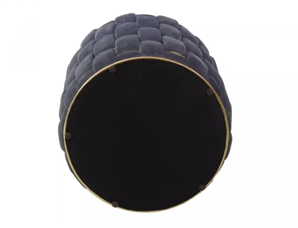 Signal Taburet Tiara Velvet s úložným prostorem šedý/zlatý