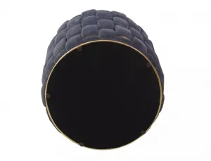 Signal Taburet Tiara Velvet s úložným prostorem šedý/zlatý