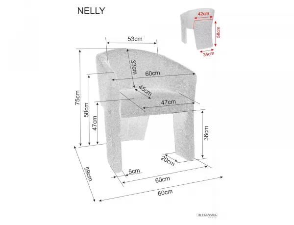 Signal Křeslo Nelly béžové