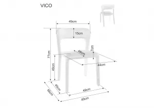 Signal Čalouněná jídelní židle Vico světle šedá