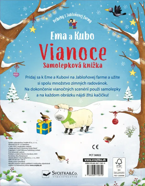 Ema a Kubo - Vianoce - Samolepková knižka