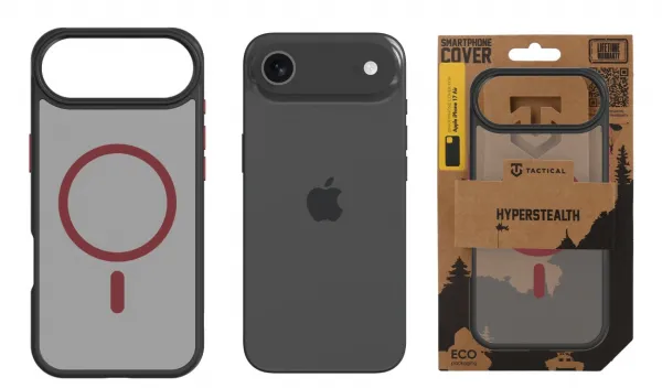Tactical Hyperstealth kryt s Magsafe pre Apple iPhone Air, Tactical, Čierno-červený