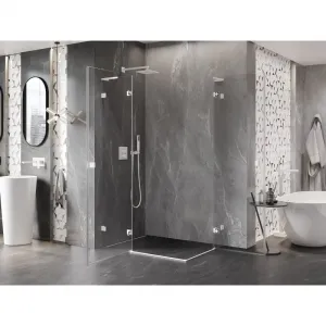 MEXEN/S - Lunar L Duo sprchový kút dvere krídlové 105 x 90, transparent, biela 834L-105L-090P-20-00
