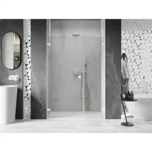 MEXEN/S - Lunar-B L sprchové dvere krídlové ľavé 110, transparent, biela 832SL-110-050-20-00-L