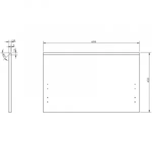 MEXEN - Rivel čelo pre kúpeľňovú skrinku reliéf 70 x 43,5, grafit mat 91A20-0700-470-1-66