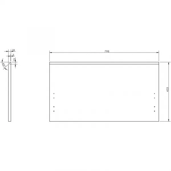 MEXEN - Rivel čelo pre kúpeľňovú skrinku reliéf 80 x 43,5, grafit mat 91A20-0800-470-1-66