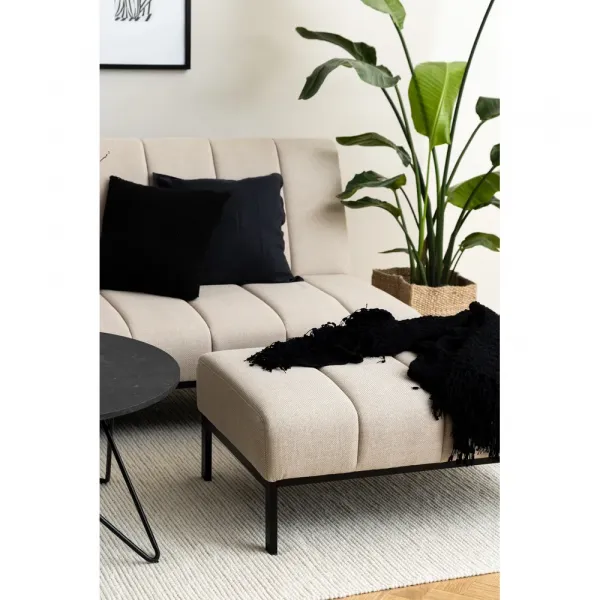 Actona Taburet Caix 100 cm béžový/čierny