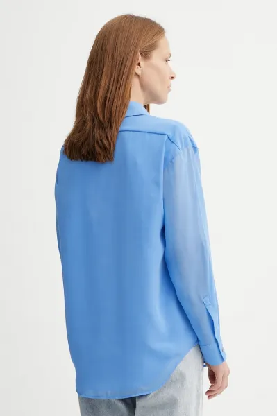 Košeľa Calvin Klein voľný strih, s klasickým golierom, LV044B902G