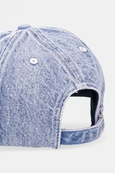 Džínsová šiltovka Tommy Jeans fialová farba, AW0AW17643