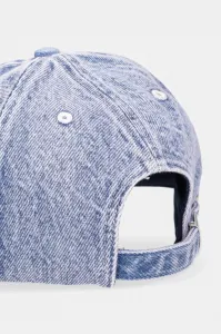 Džínsová šiltovka Tommy Jeans fialová farba, AW0AW17643
