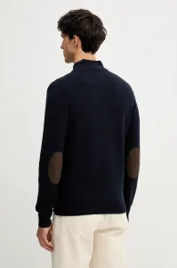 Sveter Hackett London Lambswool Fzip Midnight Blue