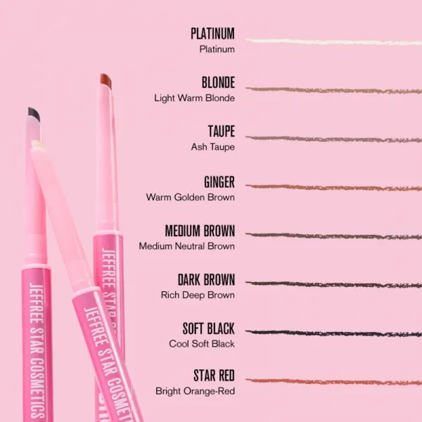 Jeffree Star Cosmetics Brow Designer Pencil precízna ceruzka na obočie odtieň Medium Brown 0.15 g