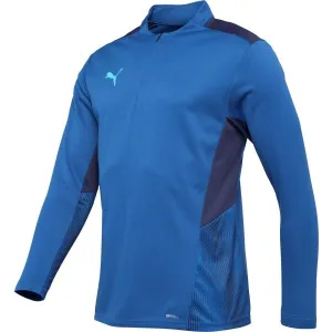 Puma TEAMCUP 1/4 ZIP TOP Pánska tréningová mikina, modrá, veľkosť