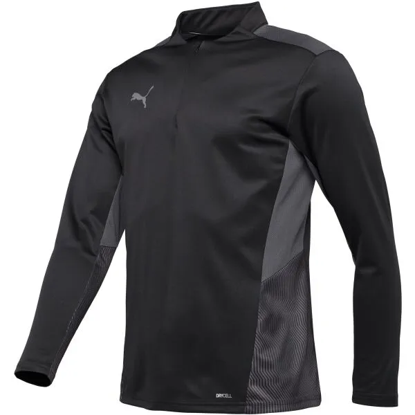 Puma TEAMCUP 1/4 ZIP TOP Pánska tréningová mikina, čierna, veľkosť