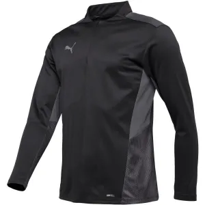 Puma TEAMCUP 1/4 ZIP TOP Pánska tréningová mikina, čierna, veľkosť