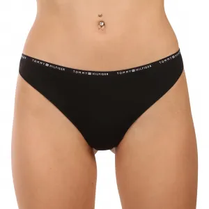 3PACK dámske nohavičky a tangá Tommy Hilfiger čierne (UW0UW05756 0V2) M