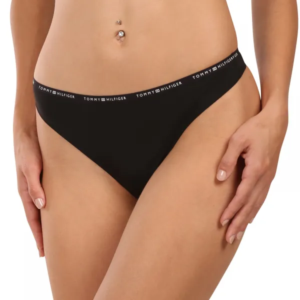 3PACK dámske nohavičky a tangá Tommy Hilfiger čierne (UW0UW05756 0V2) M