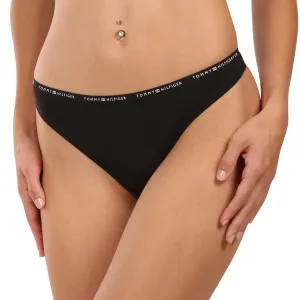 3PACK dámske nohavičky a tangá Tommy Hilfiger čierne (UW0UW05756 0V2) M