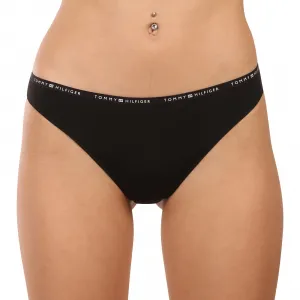 3PACK dámske nohavičky a tangá Tommy Hilfiger čierne (UW0UW05756 0V2) M