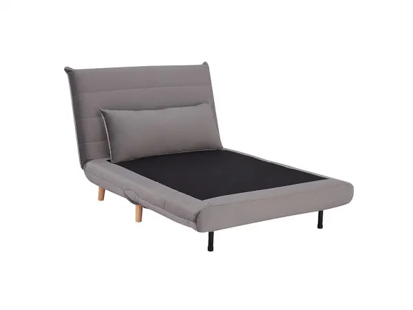 Sivé rozkladacie kreslo SPIKE VELVET