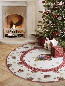 Koberec Toy's Delight Villeroy & Boch Christmas Train krémový / červený kruh