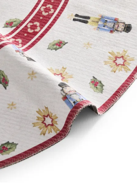 Koberec Toy's Delight Villeroy & Boch Nutcracker krémový / červený kruh