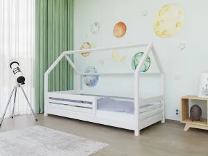 Benlemi Domčeková posteľ TULY s bočným štítom Zvoľte farbu: Biela, Zvoľte rozmer: 80x200 cm, Zvoľte zábranu: S otvoreným vstupom