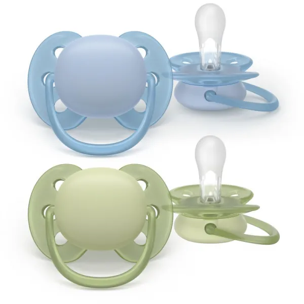 Philips AVENT Cumlík Ultrasoft Premium 0-6m chlapec 2 ks