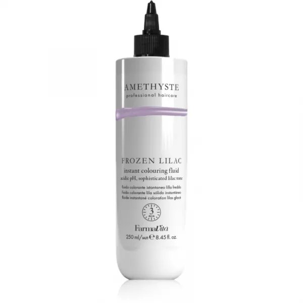 FarmaVita Amethyste Instant Colouring Fluid farbiaca maska pre šedivé vlasy odtieň Lilac Frozen 250 ml