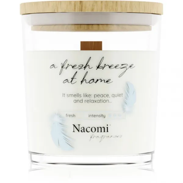 Nacomi Soy Candle Home Fragrances vonná sviečka s dreveným knotom 140 g