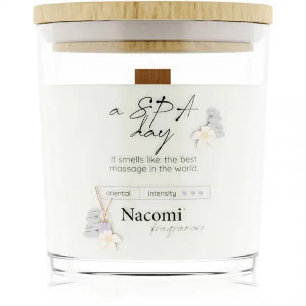 Nacomi Soy Candle Home Fragrances vonná sviečka s dreveným knotom 140 g