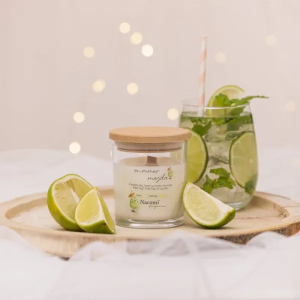 Nacomi Soy Candle Home Fragrances vonná sviečka s dreveným knotom 140 g