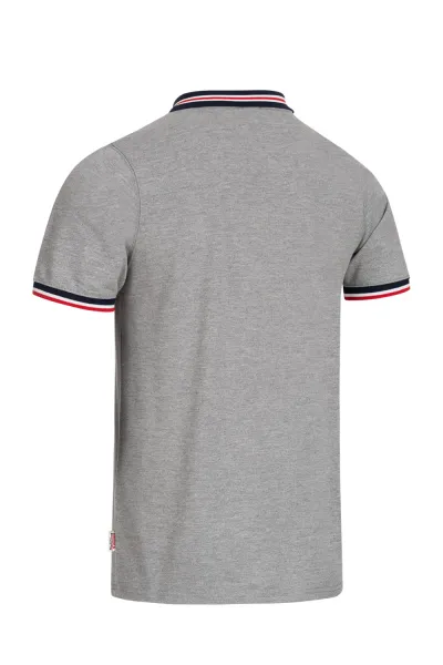 Pánske tričko s golierom Lonsdale Marl Grey