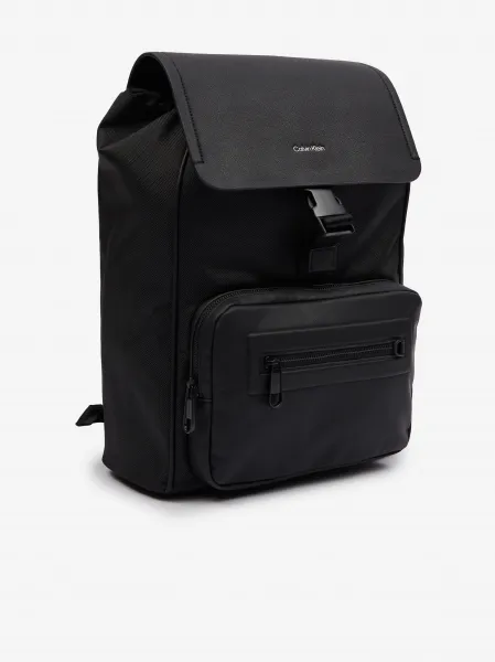 Čierny pánsky batoh Calvin Klein Elevated Flap BP