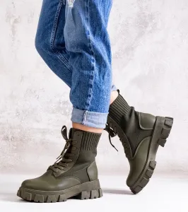Gemre Zelené boty s elastickou zvrškom Zogba.