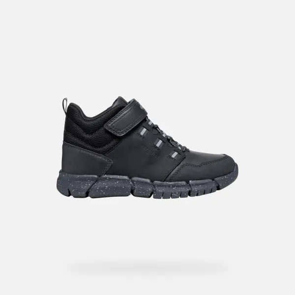 Black boys' ankle boots Geox Flexyper B Abx - Boys