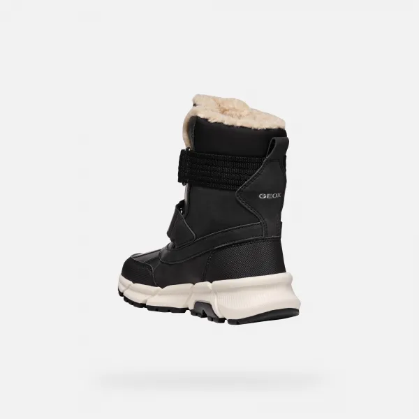 Geox J FLEXYPER PLUS B ABX F Chlapčenské zimné topánky, čierna, veľkosť