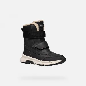 Geox J FLEXYPER PLUS B ABX F Chlapčenské zimné topánky, čierna, veľkosť