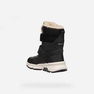 Geox J FLEXYPER PLUS B ABX F Chlapčenské zimné topánky, čierna, veľkosť