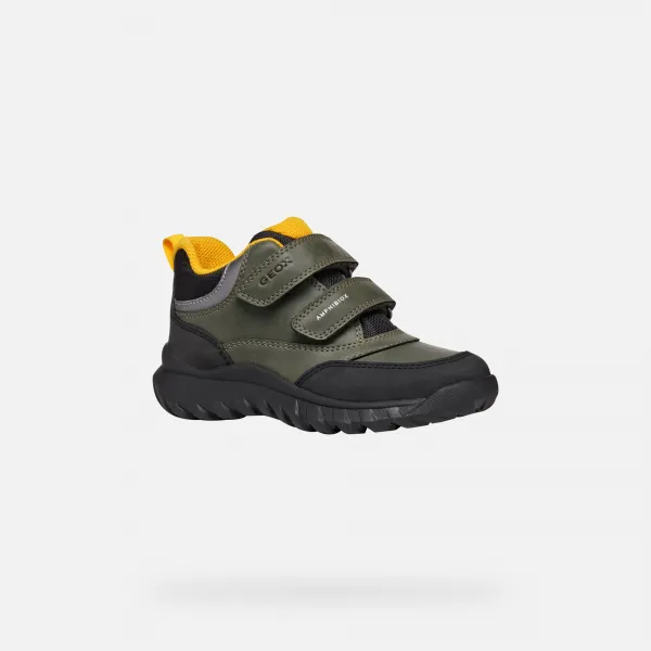 Khaki boys' ankle boots Geox Simbyos ABX - Boys