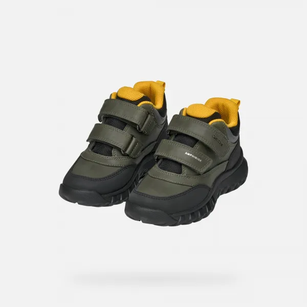 Khaki boys' ankle boots Geox Simbyos ABX - Boys