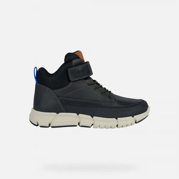 Black boys' ankle boots Geox Flexyper - Boys