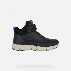 Black boys' ankle boots Geox Flexyper - Boys